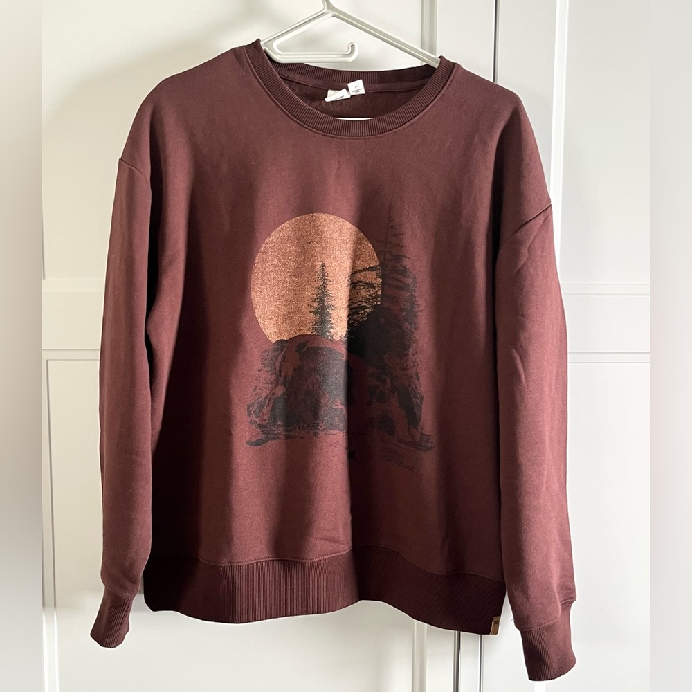 Men's Brown Tentree Graphic Sweatshirt size S